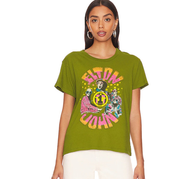 Daydreamer Elton John the One Solo Tee in Olive Green Small - Picture 1 of 6